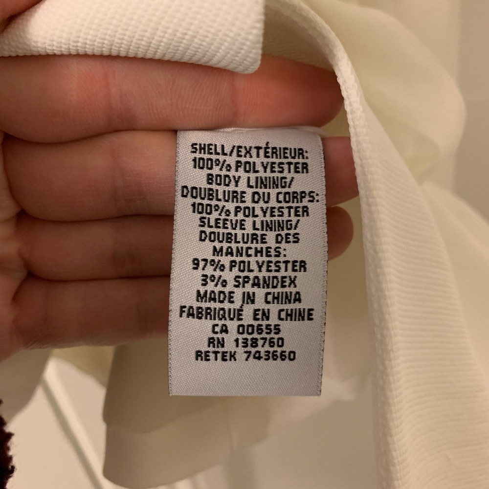 White Asymmetrical Tie Jacket - Picture 5 of 5